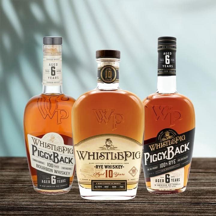 Old Potrero Straight Rye, Lot 40 Rye and WhistlePig PiggyBack Bundle - Image 3