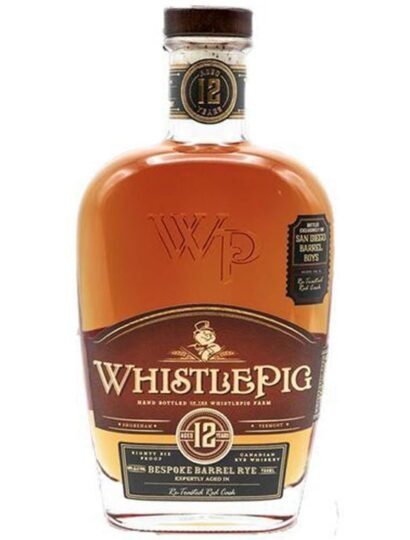 WhistlePig 12 Year Old Bespoke Barrel Rye Aged in a Re-Toasted Red Cask 'San Diego Barrel Boys' Single Barrel